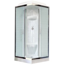 Душевая кабина Royal Bath HP 90х90 RB90HP6-WC-CH стекло матовое задняя стенка Белая