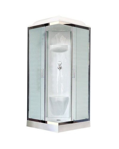Душевая кабина Royal Bath HP 90х90 RB90HP6-WC-CH стекло матовое задняя стенка Белая