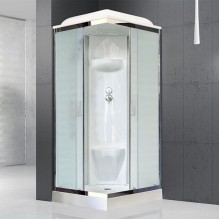 Душевая кабина Royal Bath HP 90х90 RB90HP6-WC-CH стекло матовое задняя стенка Белая