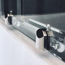 Душевая кабина Royal Bath HP 90х90 RB90HP7-WT-CH с гидромассажем стекло прозрачное задняя стенка Белая