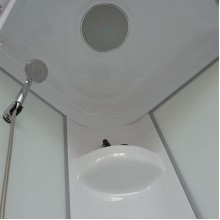 Душевая кабина Royal Bath HP 90х90 RB90HP7-WC-CH с гидромассажем стекло матовое задняя стенка Белая