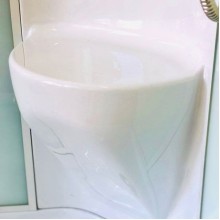 Душевая кабина Royal Bath HP 90х90 RB90HP7-WC-CH с гидромассажем стекло матовое задняя стенка Белая