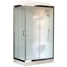 Душевая кабина Royal Bath HP 120х80 RB8120HP7-WC-CH-R с гидромассажем стекло матовое задняя стенка Белая