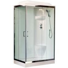 Душевая кабина Royal Bath HP 120х80 RB8120HP6-WT-CH-R стекло прозрачное задняя стенка Белая