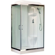 Душевая кабина Royal Bath HP 120х80 RB8120HP6-WT-CH-R стекло прозрачное задняя стенка Белая