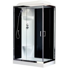 Душевая кабина Royal Bath HP 120х80 RB8120HP6-BT-CH-L стекло прозрачное задняя стенка Черная