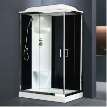 Душевая кабина Royal Bath HP 120х80 RB8120HP6-BT-CH-L стекло прозрачное задняя стенка Черная