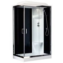 Душевая кабина Royal Bath HP 120х80 RB8120HP6-BT-CH-R стекло прозрачное задняя стенка Черная