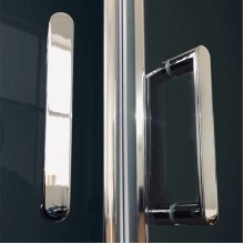 Душевой бокс Royal Bath ALP 150x100 RB150ALP-T-CH-R с гидромассажем стекло прозрачное задние стенки Белые