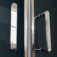 Душевой бокс Royal Bath ALP 150x100 RB150ALP-T-CH-R с гидромассажем стекло прозрачное задние стенки Белые