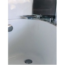 Душевой бокс Royal Bath ALP 150x100 RB150ALP-T-CH-R с гидромассажем стекло прозрачное задние стенки Белые