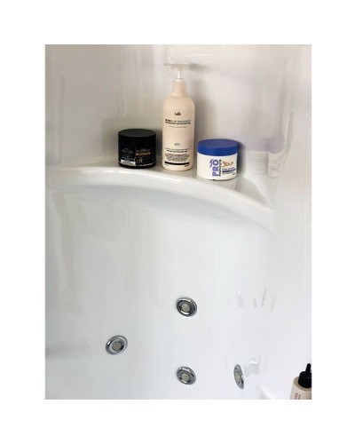 Душевой бокс Royal Bath ALP 150x100 RB150ALP-T-CH-R с гидромассажем стекло прозрачное задние стенки Белые