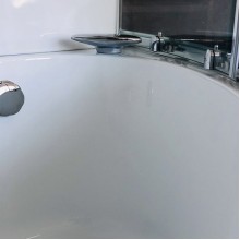 Душевой бокс Royal Bath ALP 170x100 RB170ALP-T-CH-R с гидромассажем стекло прозрачное задняя стенка Белая