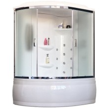 Душевой бокс Royal Bath ALP 150х100 RB150ALP-C-CH-R с гидромассажем стекло матовое задняя стенка Белая