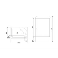 Душевая кабина Royal Bath BP 100х80 RB8100BP2-T-R с гидромассажем