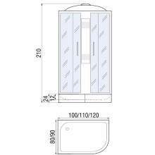 Душевая кабина River Nara 120х90 МТ L 10000003641 с поддоном