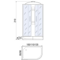 Душевая кабина River Nara 100х80 МТ L 10000003639 с поддоном