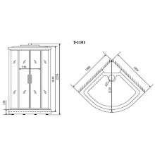 Душевая кабина Timo Standart 100x100 T-6601B без гидромассажа
