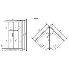 Душевая кабина Timo Standart 100x100 T-6601B без гидромассажа