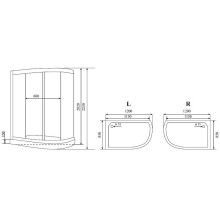 Душевая кабина Timo Standart 120x85 T-6602BR без гидромассажа