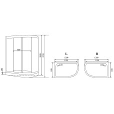 Душевая кабина Timo Standart 120x85 T-6602BR без гидромассажа