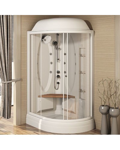 Душевая кабина Radomir Гранд 123x93 L 1-05-1-1-0-1160 профиль Белый стекло прозрачное