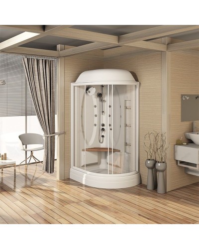 Душевая кабина Radomir Гранд 123x93 L 1-05-1-1-0-1160 профиль Белый стекло прозрачное