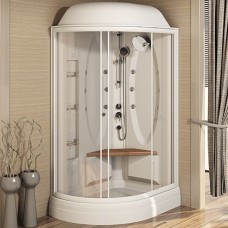 Душевая кабина Radomir Гранд 123x93 R 1-05-1-2-0-1160 профиль Белый стекло прозрачное