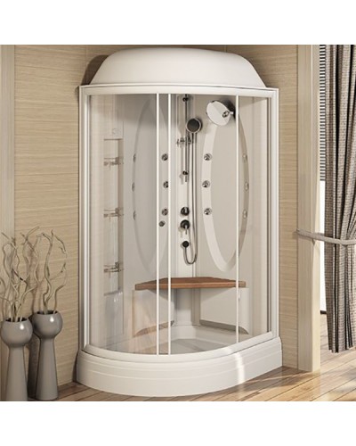 Душевая кабина Radomir Гранд 123x93 R 1-05-1-2-0-1160 профиль Белый стекло прозрачное