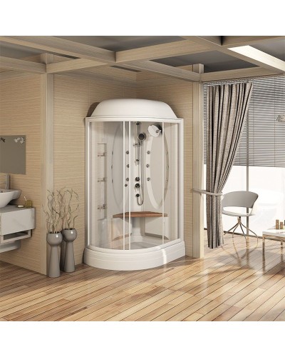 Душевая кабина Radomir Гранд 123x93 R 1-05-1-2-0-1160 профиль Белый стекло прозрачное