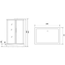 Душевая кабина Niagara Lux NG-7711WBK 120x90 без гидромассажа