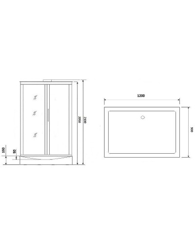Душевая кабина Niagara Lux NG-7711WBK 120x90 без гидромассажа