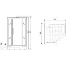 Душевая кабина Niagara Lux NG-7717WBK 100x100 без гидромассажа