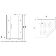 Душевая кабина Niagara Lux NG-7799GBK 90x90 без гидромассажа