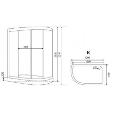 Душевая кабина Timo Standart 120х85 T-1102PR без гидромассажа