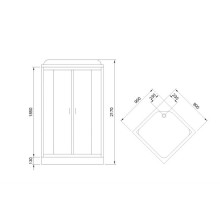 Душевая кабина Royal Bath HP 80х80 RB80HP1-M без гидромассажа