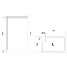 Душевая кабина Royal Bath HP 120х80 RB8120HP2-M-L с гидромассажем