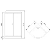 Душевая кабина Royal Bath HK 90х90 RB90HK2-M с гидромассажем
