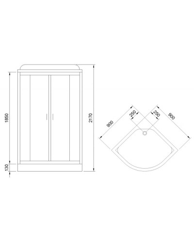 Душевая кабина Royal Bath HK 90х90 RB90HK6-BT без гидромассажа