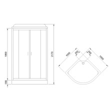 Душевая кабина Royal Bath HK 100х100 RB100HK6-WC без гидромассажа