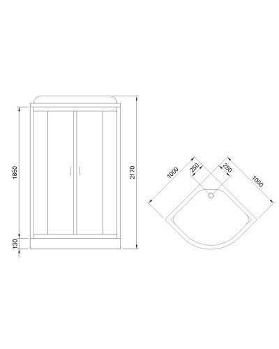 Душевая кабина Royal Bath HK 100х100 RB100HK7-WC с гидромассажем