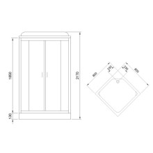 Душевая кабина Royal Bath HP 80х80 RB80HP7-BT с гидромассажем