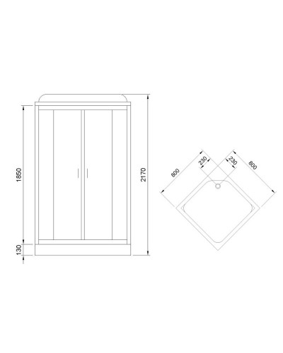 Душевая кабина Royal Bath HP 80х80 RB80HP7-BT с гидромассажем