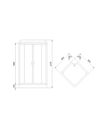 Душевая кабина Royal Bath HP 90х90 RB90HP7-BT с гидромассажем