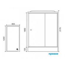 Душевая кабина Royal Bath HP 120х80 RB8120HP6-BT-R без гидромассажа