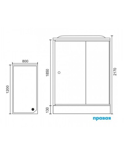 Душевая кабина Royal Bath HP 120х80 RB8120HP6-BT-R без гидромассажа