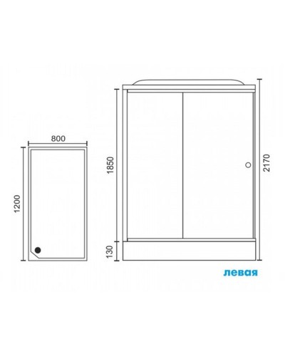 Душевая кабина Royal Bath HP 120х80 RB8120HP6-WC-L без гидромассажа