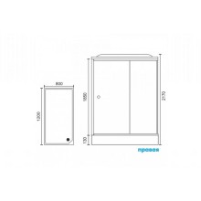 Душевая кабина Royal Bath HP 120х80 RB8120HP6-WT-R без гидромассажа