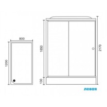 Душевая кабина Royal Bath HP 120х80 RB8120HP7-BT-L с гидромассажем