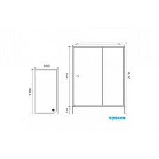 Душевая кабина Royal Bath HP 120х80 RB8120HP7-WT-R с гидромассажем